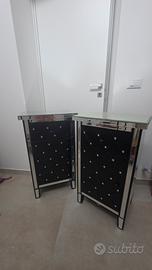 coppia comodini a specchio glamour nero westwing