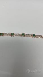 Bracciali in diamanti e smeraldi