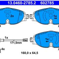 Kit pastiglie freni ATE 13.0460-2785.2