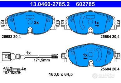 Kit pastiglie freni ATE 13.0460-2785.2