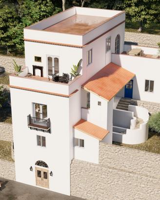 Penisola sorrentina: antica casa rurale con terren