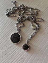 Collana Rebecca con cristalli neri e arancioni