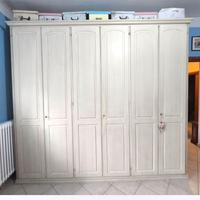 Cameretta a ponte 3 letti piu armadio a 6 ante