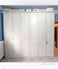 Cameretta a ponte 3 letti piu armadio a 6 ante