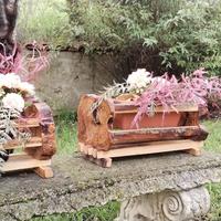 Set di 2 Portavasi da Giardino - stile rustico