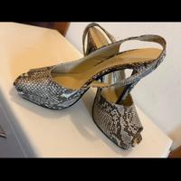 Sandali con tacco 13 cm  in pelle n 40