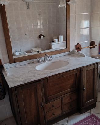 Mobile bagno completo in legno massello.