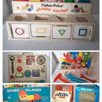 Lotto giochi Vintage Fisher-Price CO-MA anni 70 80