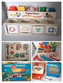 Lotto giochi Vintage Fisher-Price CO-MA anni 70 80