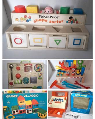 Lotto giochi Vintage Fisher-Price CO-MA anni 70 80
