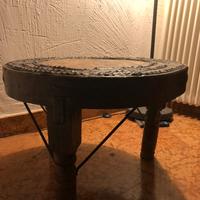 Tavolo rotondo etnico in legno massello