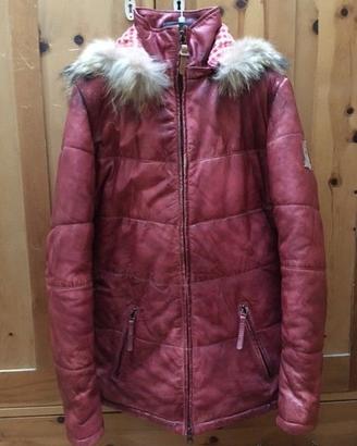 Giacca in pelle ALPRAUSCH rosso mattone vintage