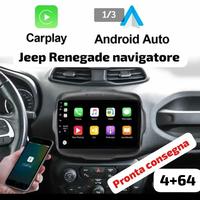 Jeep Renegade navigatore carplay wireless 4+64