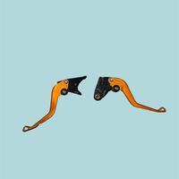 Coppia Leve Freno e Frizione CNC Arancioni