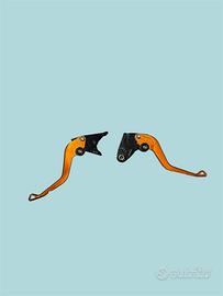 Coppia Leve Freno e Frizione CNC Arancioni