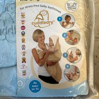 Telo bagno neonato mani libere Cuddledry in Bamboo