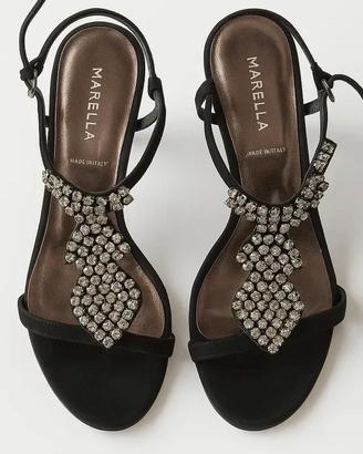 Scarpe tacchi eleganti Marella nere con strass