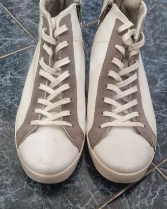 scarpe in vera pelle made in Italy simil Converse