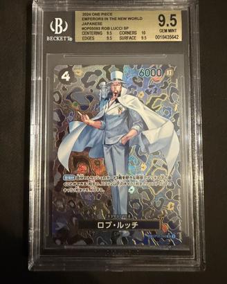 Carta One Piece Rob Lucci OP05-093 BGS 9.5