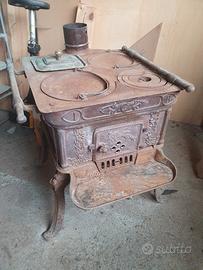 antica stufa in ghisa