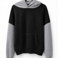 Felpa  bicolore nero/grigio 