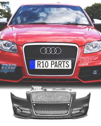 PARAURTI ANTERIORE AUDI A4 04-07 LOOK RS4 GRIGLIA 