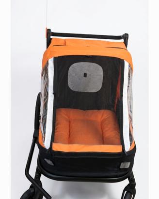 Rimorchio bici + passeggino biposto CRONO 2 IN 1