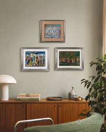 3 dipinti firmati anni '70-'80 arte italiana