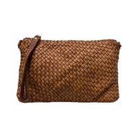 Borsa Pochette in vera pelle intrecciata 26x16x3cm