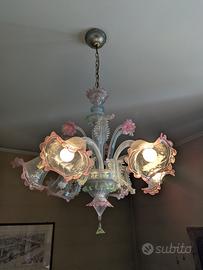 Lampadario in vetro di Murano