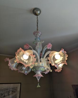 Lampadario in vetro di Murano