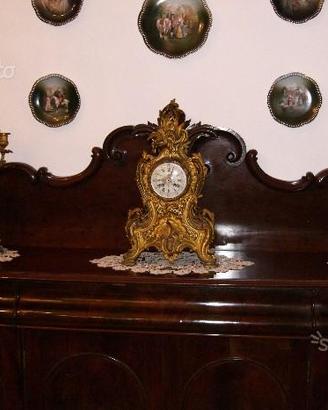 Trittico in bronzo zecchinato-Orologio&Candelabri