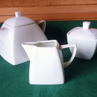 Servizio da tè porcellana bianca 