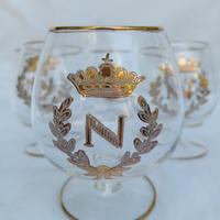 Set 6 bicchieri brandy/cognac NAPOLEON dorati
