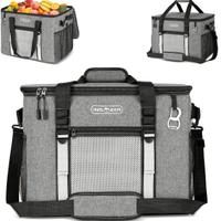 INSMEER Borsa Termica Grande 50L Grigia