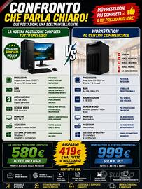 PC WORKSTATION PROFESSIONALE – 64GB RAM – 750GB HD