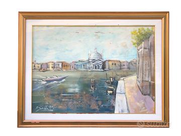 Quadro olio su tela Pietro Sabbatini Venezia 1989