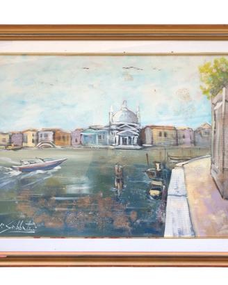 Quadro olio su tela Pietro Sabbatini Venezia 1989