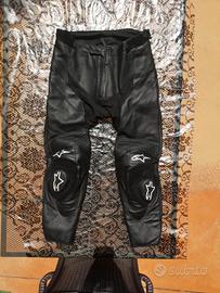 pantaloni moto 52 Alpinestars pelle come NUOVI