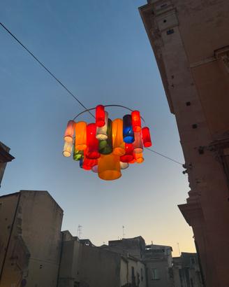 lampadario artistico da esterno 25 luci led