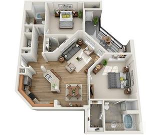 Trilocale con BOX e DUE balconi a 680 eu - Erba