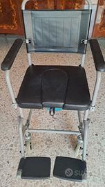 Sedia Comoda WC e Doccia Ortopedica con Ruote 