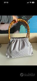 Borsa Gucci con manici in bamboo