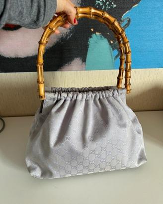 Borsa Gucci con manici in bamboo