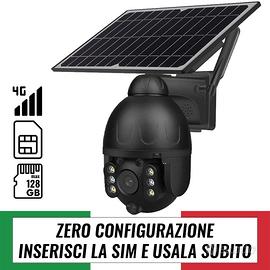 Videocamera sicurezza con SIM 4G Pannello Solare