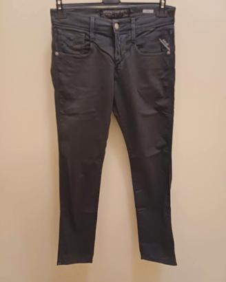 PANTALONE REPLAY UOMO 29/30 NERO EFFETTO CONSUMATO