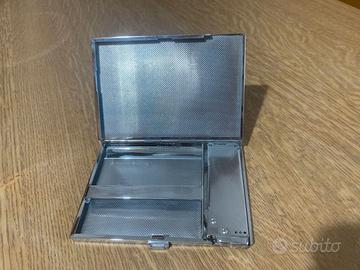 Raffinato Porta Sigarette Vintage con Accendino