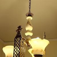 Lampadario ottone brunito