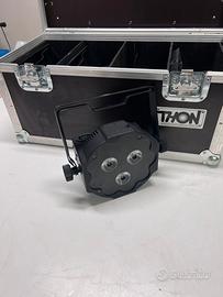 Fari RGB 3 Led - DMX  con Flight Case