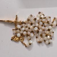 Collana rosario Vintage argento 800 pietra di luna